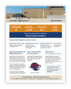Leander High School Information Sheet
